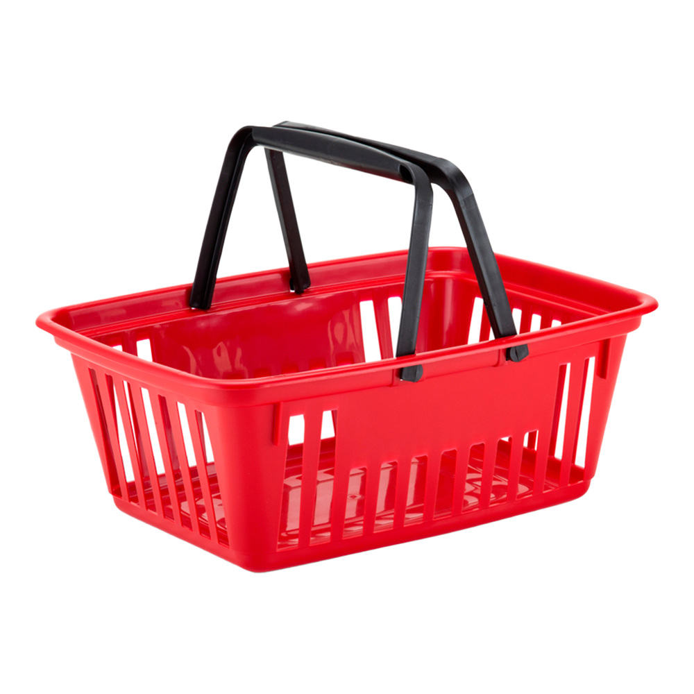 CESTA COM ALÇA PLÁSTICA MÉDIA VERMELHA PLASNEW  8L
