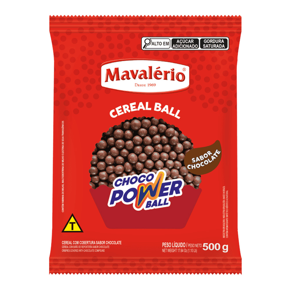 CHOCO POWER BALL AO LEITE MAVALERIO 500G